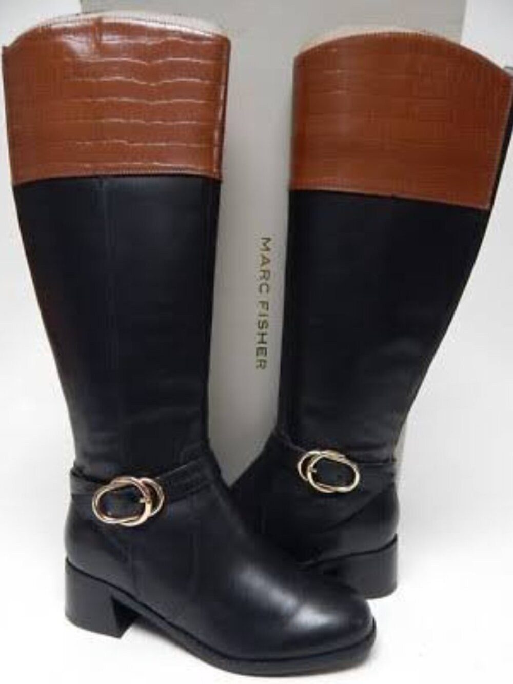 Marc Fisher Hailin Wide-Calf Leather Tall Shaft Boot - Size 8M- Never Worn!